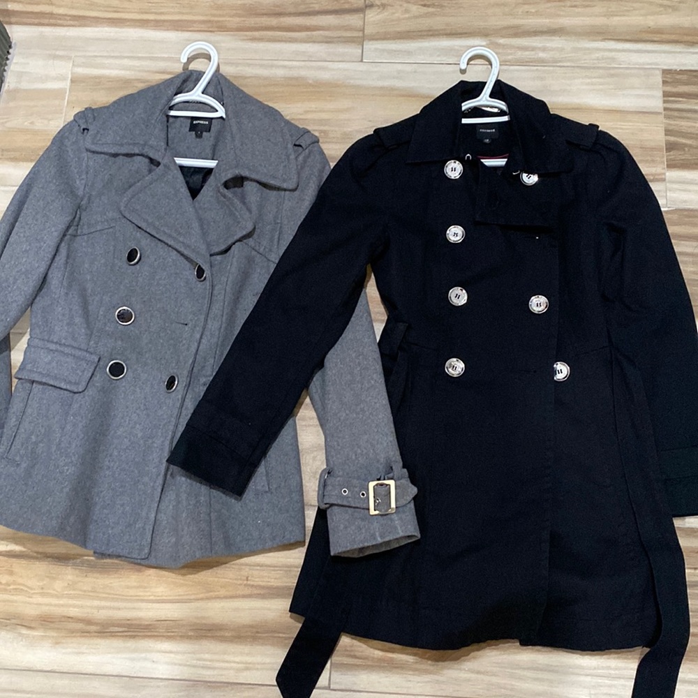 EXPRESS PEA COATS BUNDLE!! Wool grey and a black solid coat.